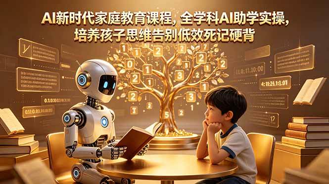 （18745期）AI新时代家庭教育课程，全学科AI助学实操，培养孩子思维告别低效死记硬背-智云网
