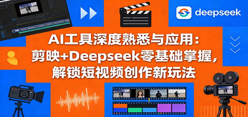 AI工具深度熟悉与应用：剪映+Deepseek零基础掌握，解锁短视频创作新玩法-智云网