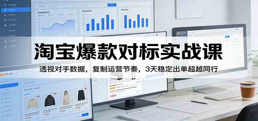 淘宝爆款对标实战课：透视对手数据，复制运营节奏，3天稳定出单超越同行-智云网