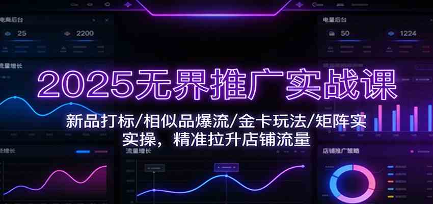2025无界推广实战课：新品打标/相似品爆流/金卡玩法/矩阵实操，精准拉升店铺流量-智云网