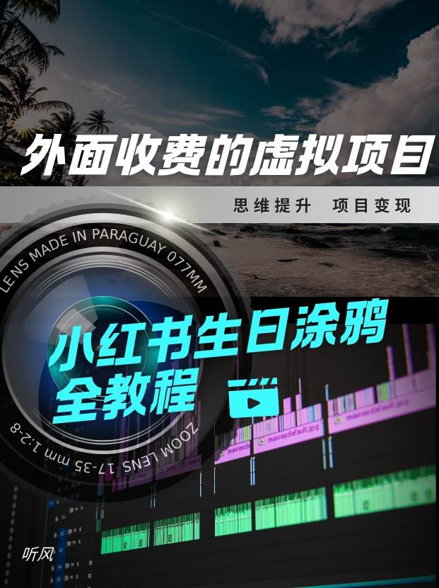 外面收费的小众虚拟项目，小红薯生日涂鸦，每日50-2张