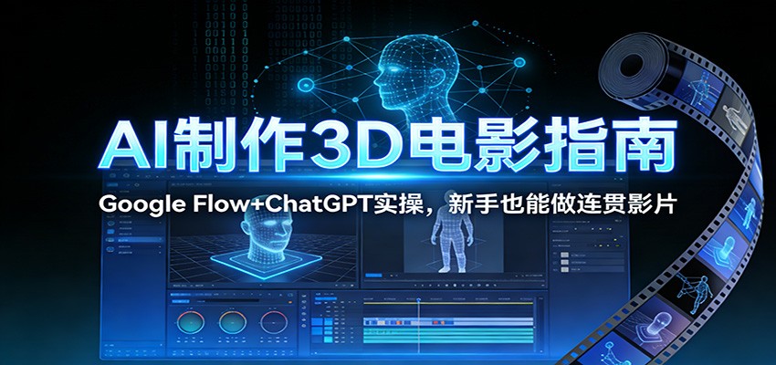 AI制作3D电影指南：Google Flow+ChatGPT实操，新手也能做连贯影片-智云网