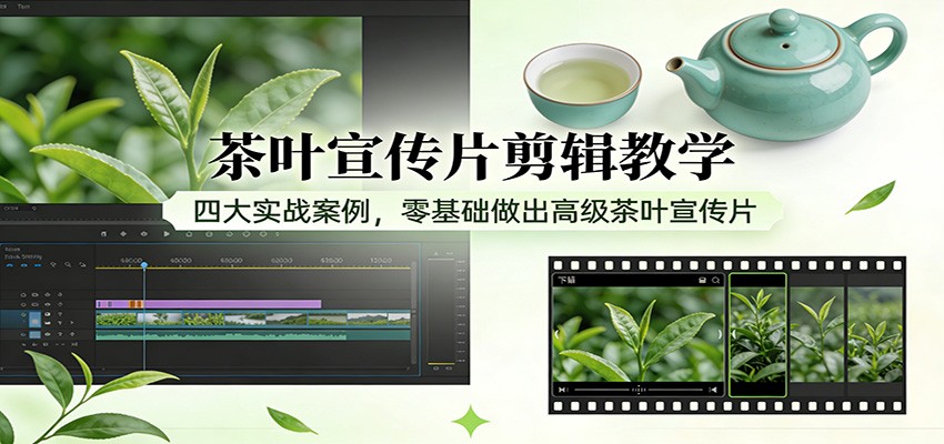 茶叶宣传片剪辑教学：四大实战案例，零基础做出高级茶叶宣传片-智云网