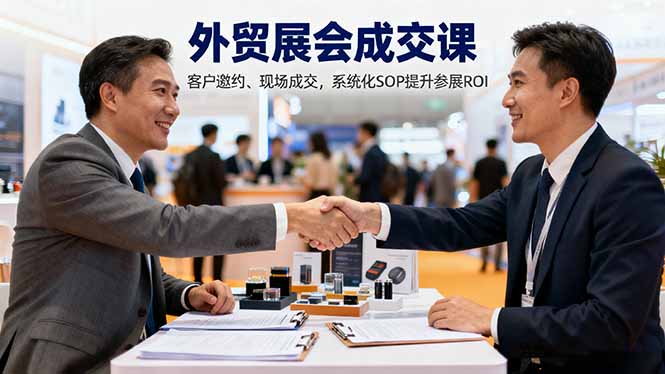 外贸展会成交课，含目标制定、客户邀约、现场成交，系统化SOP提升参展ROI-智云网