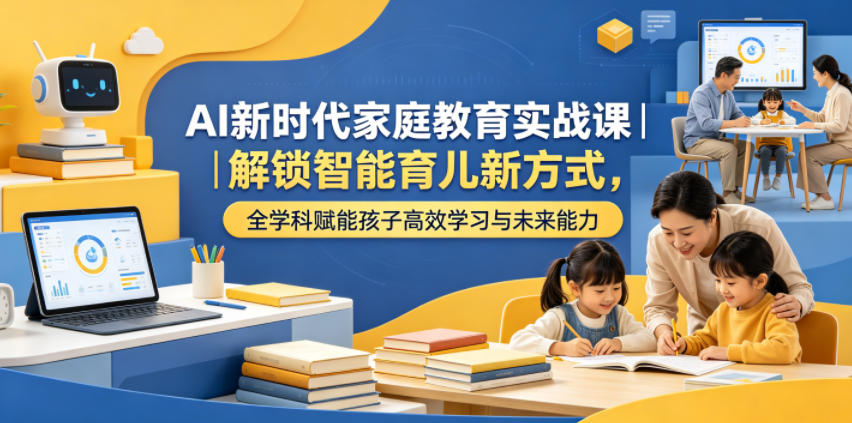 AI新时代家庭教育实战课｜解锁智能育儿新方式，全学科赋能孩子高效学习与未来能力-智云网