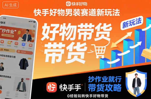 快手好物男装赛道新玩法，抄作业就行，0经验玩转快手好物带货-智云网
