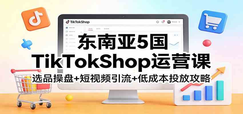 东南亚5国TikTokShop运营课：选品操盘+短视频引流+低成本投放攻略-智云网