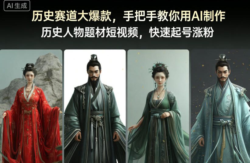 历史赛道大爆款，手把手教你用AI制作历史人物题材短视频，快速起号涨粉-智云网
