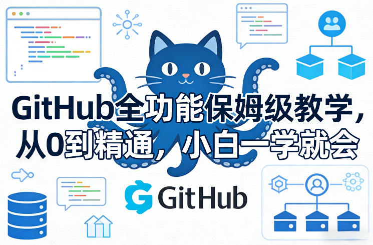 GitHub全功能保姆级教学，从0到精通，小白一学就会-智云网