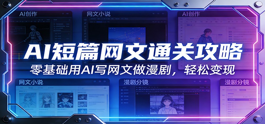 AI短篇网文通关攻略：零基础用AI写网文做漫剧，轻松变现-智云网