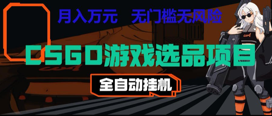 CSGO游戏自动扫货项目，全自动运行，月入1W，无风险，长期稳定可以做【揭秘】-智云网