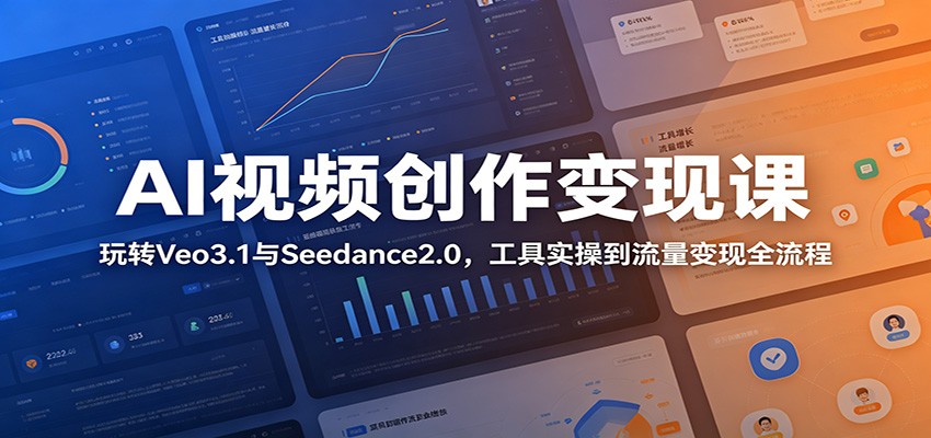 AI视频创作变现课：玩转Veo3.1与Seedance2.0，工具实操到流量变现全流程-智云网
