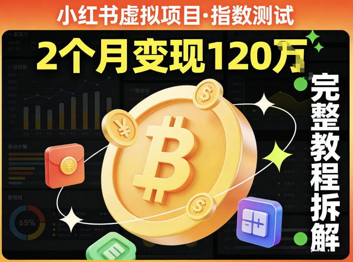 小红书虚拟项目——指数测试，有人靠这个项目2月变现120个，完整教程拆解-智云网