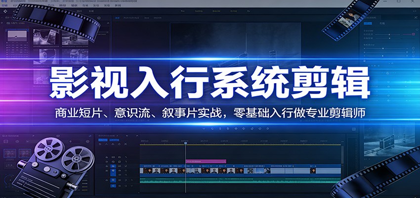 影视系统剪辑，商业短片、意识流、叙事片实战，零基础入行做专业剪辑师-智云网
