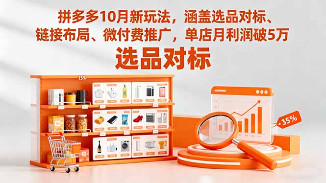 拼多多10月新玩法，涵盖选品对标、链接布局、微付费推广，单店月利润破5万-智云网