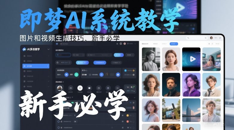 即梦AI系统教学,图片和视频生成技巧,新手必学-智云网