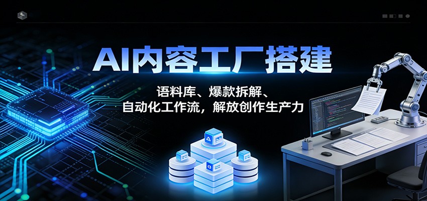 AI内容工厂搭建：语料库、爆款拆解、自动化工作流，解放创作生产力-智云网