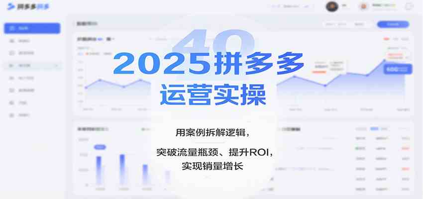 2025拼多多运营实操，用案例拆解逻辑，突破流量瓶颈、提升ROI，实现销量增长（更新）-智云网
