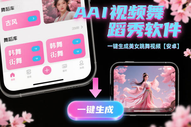 AI视频舞蹈秀软件，一键生成美女跳舞视频【安卓】-智云网