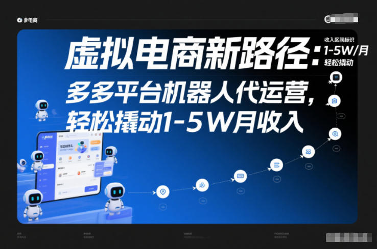 虚拟电商新路径：多多平台机器人代运营，轻松撬动1-5W月收入【揭秘】-智云网