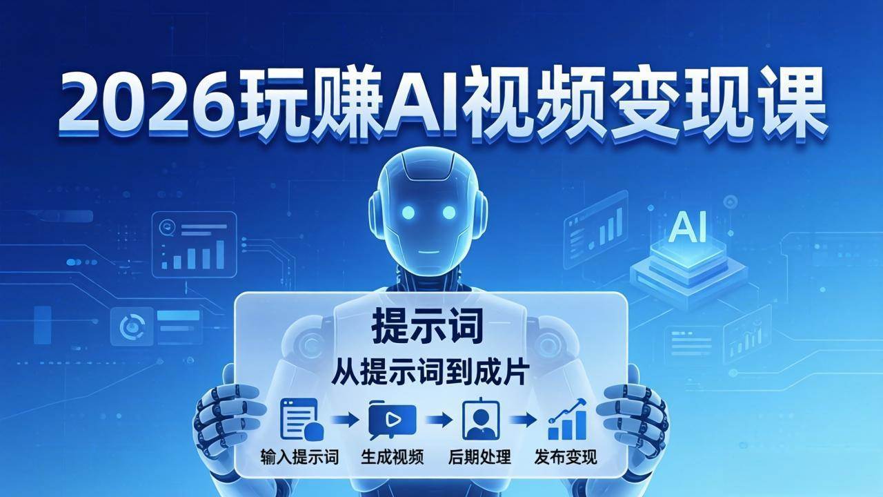 （17827期）2026玩赚AI视频变现课：掌握 AI 视频全流程技能，从提示词到成片高效产出-智云网