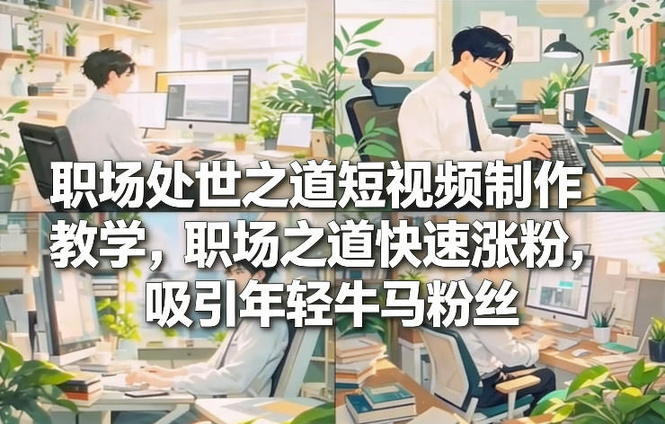 职场处世之道短视频制作教学，职场之道快速涨粉，吸引年轻牛马粉丝-智云网