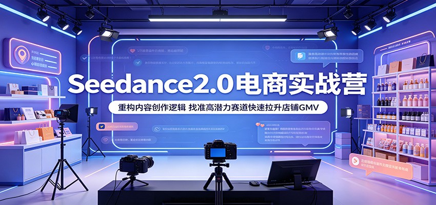 Seedance2.0电商实战营：重构内容创作逻辑，找准高潜力赛道快速拉升店铺GMV-智云网