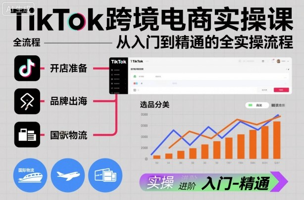 TikTok跨境电商实操课，从入门到精通的全实操流程-智云网