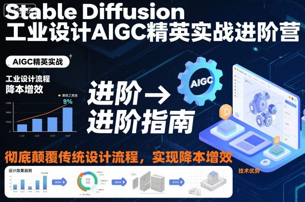 Stable Diffusion工业设计AIGC精英实战进阶营，彻底颠覆传统设计流程，实现降本增效-智云网