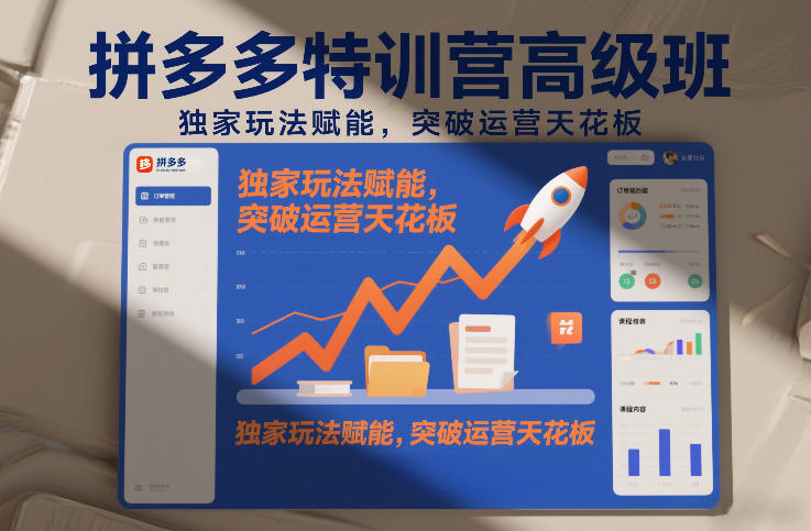 拼多多特训营高阶班，独家玩法赋能，突破运营天花板（更新26年3月）-智云网