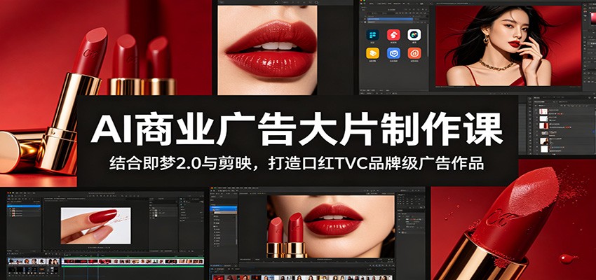 AI商业广告大片制作课：结合即梦2.0与剪映，打造口红TVC品牌级广告作品-智云网