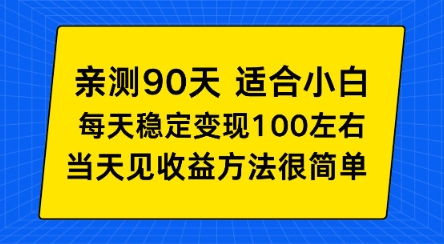 亲测90天！适合小白的自动项目，每天收入100左右，方法很简单【揭秘】-智云网